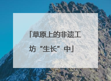 草原上的非遗工坊“生长”中